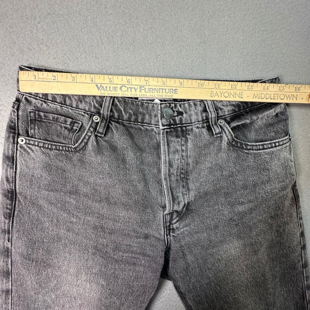 FRAME Le Slouch Ozone Jeans Straight Leg Button Fly Faded Black Grey Size 25 - Picture 6 of 12